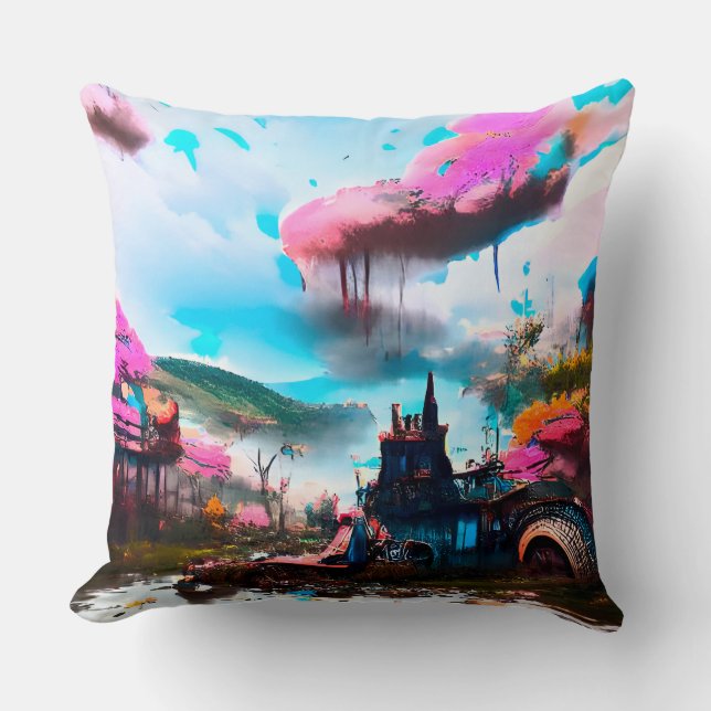 Coussin Poster Apocalyptique Terrain de conte de fées (Recto)