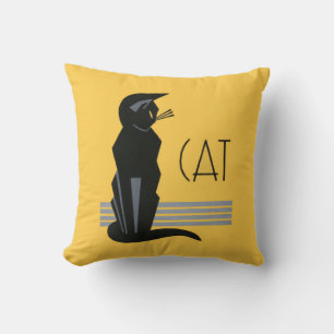 Coussin Poster Art Déco vintage Sac fourre-tout de chat