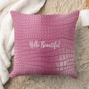 Coussin Poster de animal Alligator rose