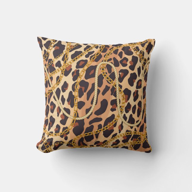 Coussin Poster de animal baroque, Conception Chaîne (Recto)