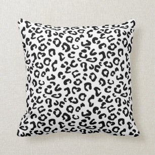 Coussin Poster de animal Cheetah en noir et blanc