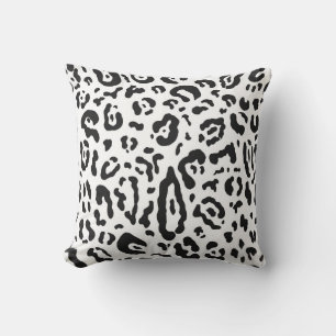 Coussin Poster de animal Cheetah Leopard noir et blanc