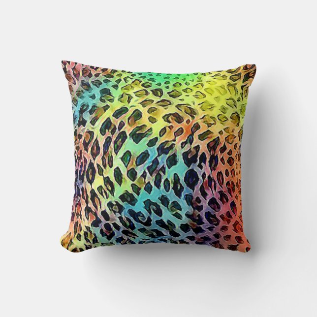Coussin Poster de animal coloré (Recto)