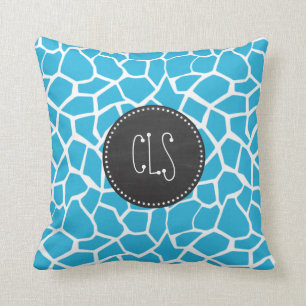 Coussin Poster de animal de girafe de Cerulean brillant; t