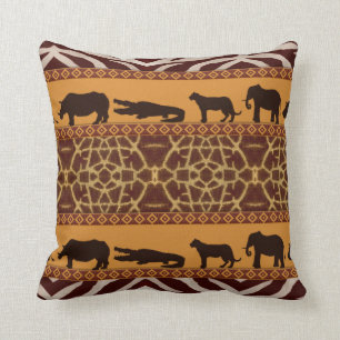 Coussin Poster de animal de la Girafe Tribale africaine mo