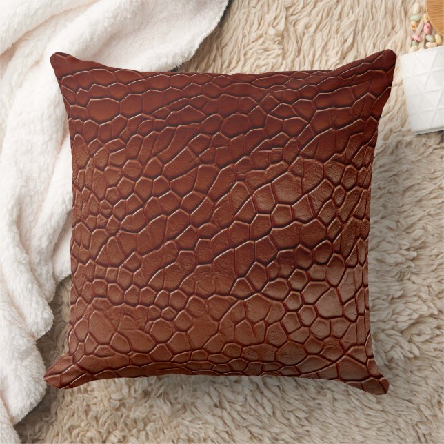 Coussin Poster de animal en cuir Brown (Couverture)