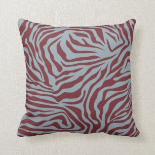 Coussin Poster de animal festif de Noël Zebra
