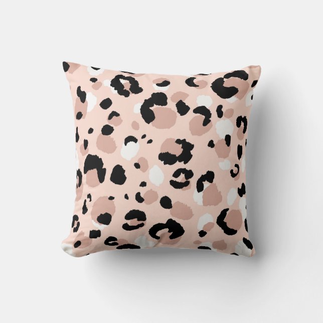 Coussin Poster de animal Léopard Abstrait moderne (Recto)