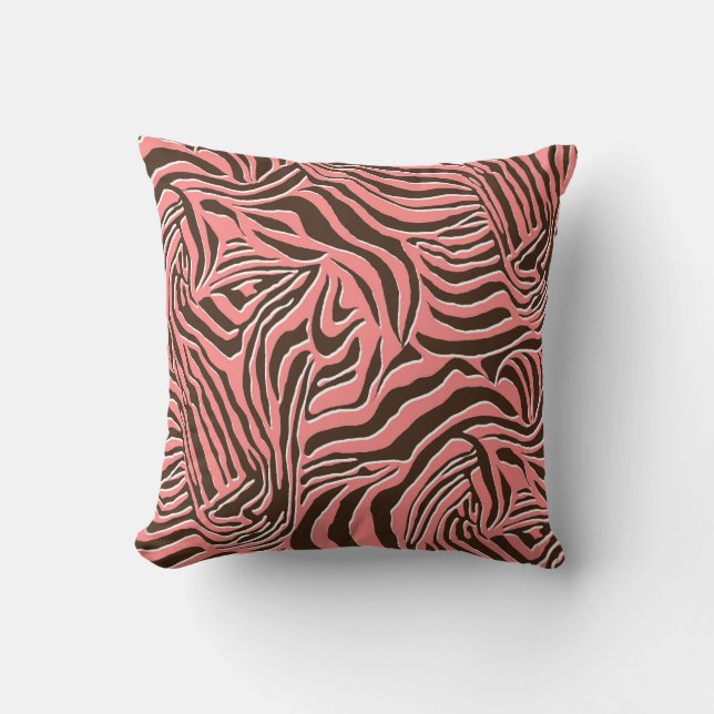 Coussin Poster de animal, modèle zèbre sans soudure. (Recto)