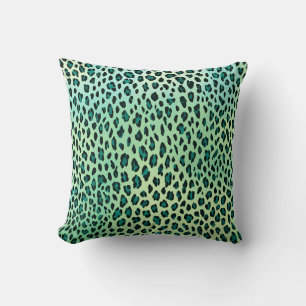 Coussin Poster de animal Turquoise bleu vert Empreinte de