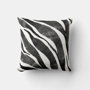 Coussin Poster de animal Zèbre noir blanc