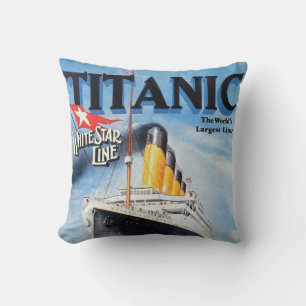 Coussin Poster de la ligne Titanic White Star