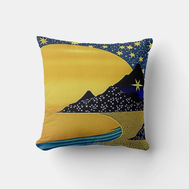 Coussin Poster de la montagne des étoiles (Recto)
