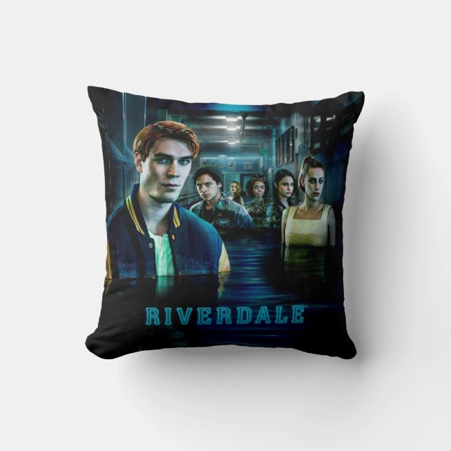Coussin Poster de l'allée inondable de Riverdale (Recto)