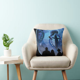 Coussin Poster de voyage Retro Space - Jupiter's Moon Euro