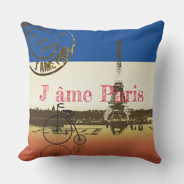 Coussin Poster La Tour Eiffel (Recto)