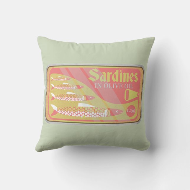 Coussin Poster Retro Sardines (Verso)