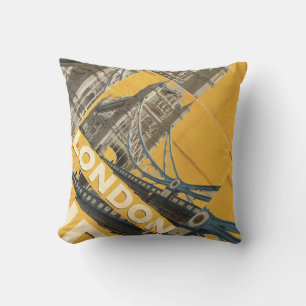 Coussin Poster vintage Londres
