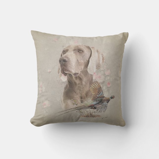 Coussin Poster Weimaraner Tapestry Bouton d'impression acr (Recto)