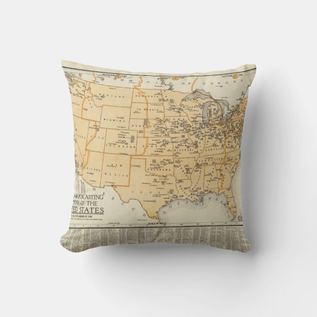 Coussin Postes émetteurs par radio des Etats-Unis (Recto)