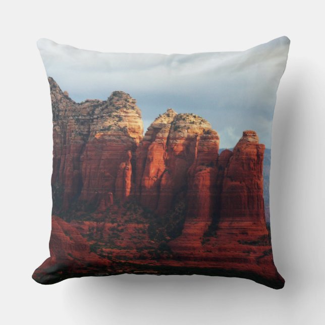 Coussin Pot de café nuageux Rock à Sedona Arizona (Recto)