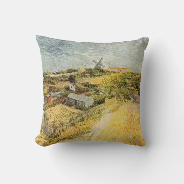 Coussin Potagers, Montmartre par Vincent van Gogh (Recto)