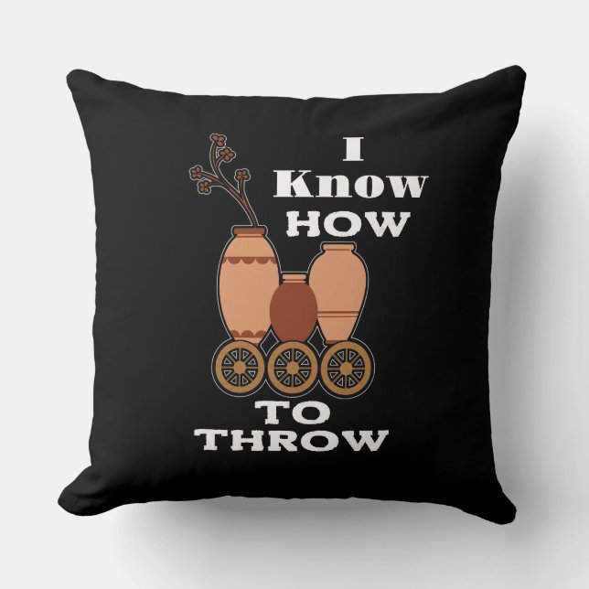 Coussin poteries poteries pots d'artiste (Recto)