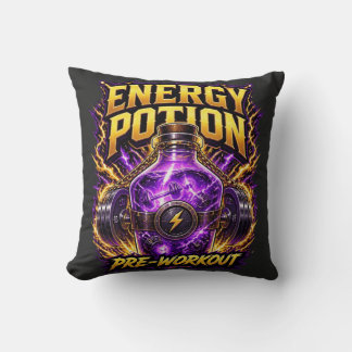 Coussin Potion d'énergie Pré-entraînement Graphisme de fit