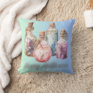 Coussin Potions et Élixirs Bouteilles de Sortilèges Joyeux