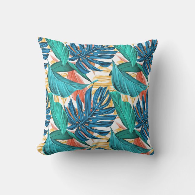 Coussin Potpourri de feuilles tropicales (Recto)