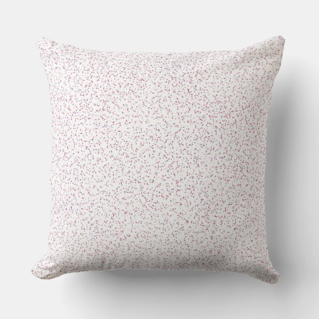 Coussin Pots de pois rose et violet doux au Berry (Recto)