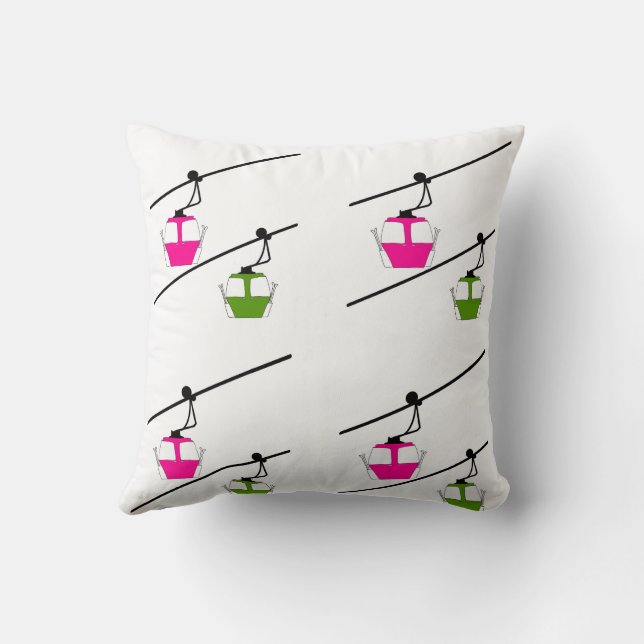 Coussin Pouce verte et rose (Verso)