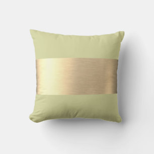 Coussin Poudre de Matcha Vert Rose Feuille d'Or Rustique F