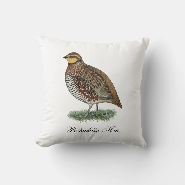 Coussin Poule de cailles (Recto)