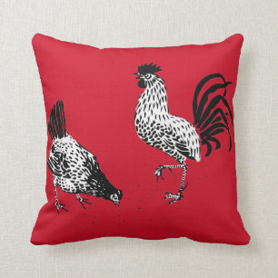 Coussin Poule et coq