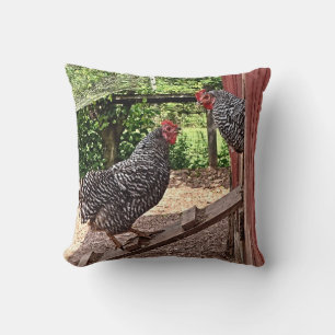Coussin Poules rocheuses de Plymouth
