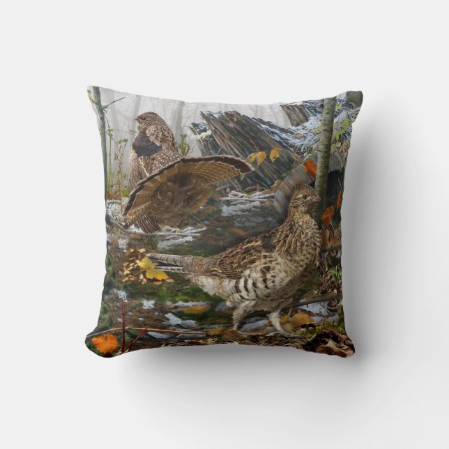 Coussin Poulet des bois (Recto)