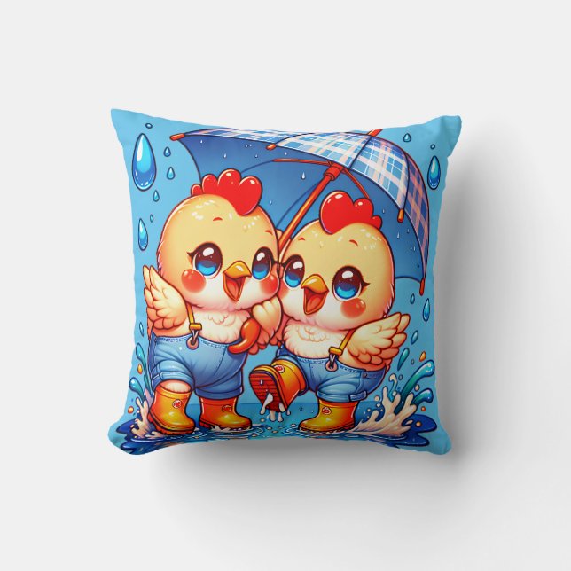 Coussin "Poulet des jours pluvieux" (Recto)
