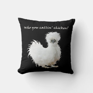 Coussin Poulet Silkie Silly