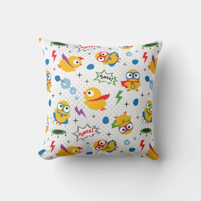 Coussin Poulet Super-héros (Recto)