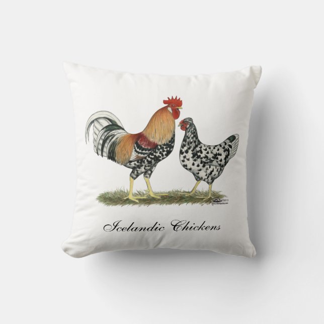 Coussin Poulets islandais (Recto)