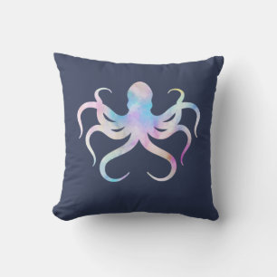 Coussin Poulpe aquarelle