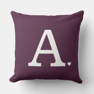 Coussin Poupée profonde de l'aubergine Pilier initial de l