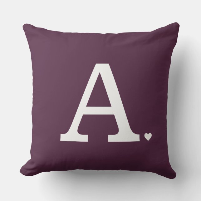 Coussin Poupée profonde de l'aubergine Pilier initial de l (Recto)