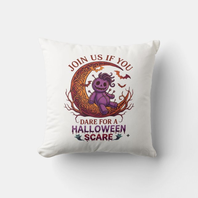 Coussin Poupée Vaudou Violette Croissant Dare Halloween Sc (Recto)