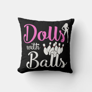 Coussin Poupées avec balles - Bowling Girls Trip Team Bowl