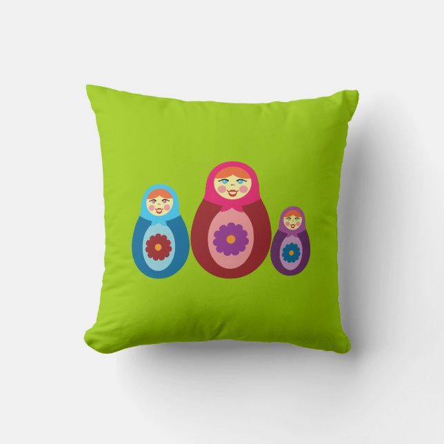 Coussin Poupées de Matryoshka (Recto)