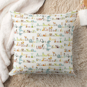 Coussin Pouponnière - Alphabet coloré