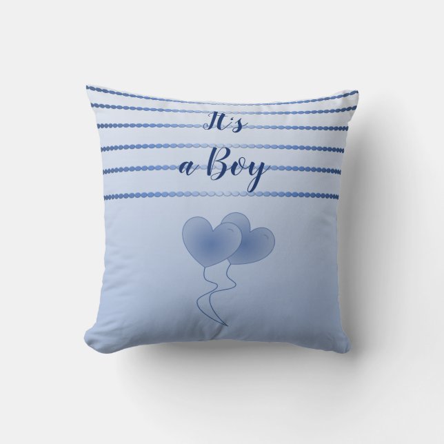 Coussin Pouponnière Bleu Stripes Cushion (Recto)