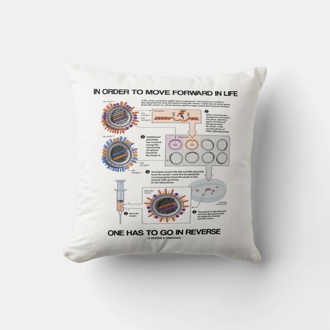 Coussin Pour Aller De L'Avant Dans La Vie Aller À L'Humour (Recto)